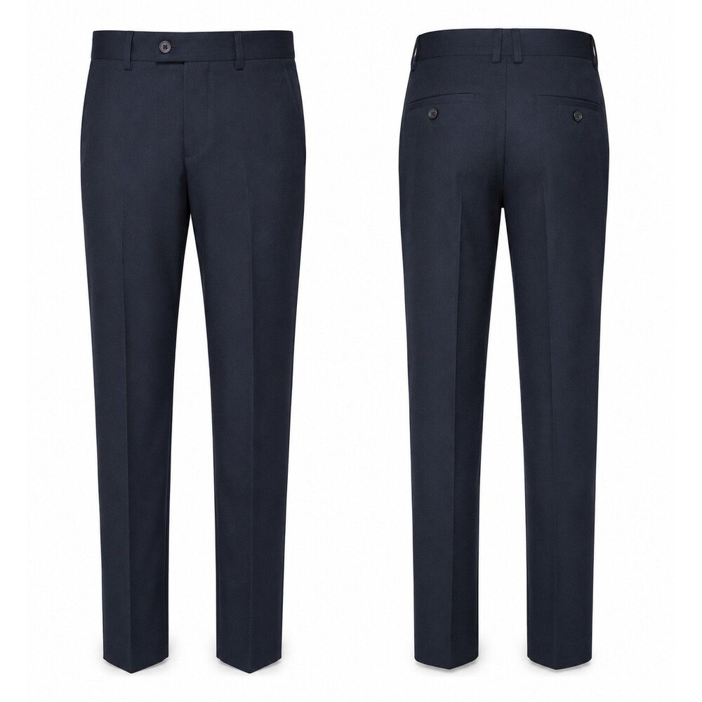 Nordstrom Boys Wool Blend Dress Pants Size 12 Navy Blue UnHemmed